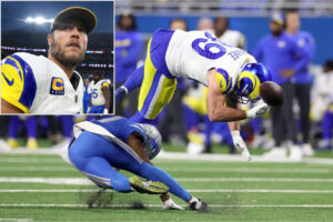 matthew stafford voices concerns over kerby joseph's controversial hit on tyler higbee