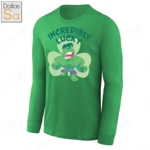 Marvel Mad Engine Youth Incredibly Lucky Hulk St. Paddys Day Graphic Long Sleeve T Shirt.jpg