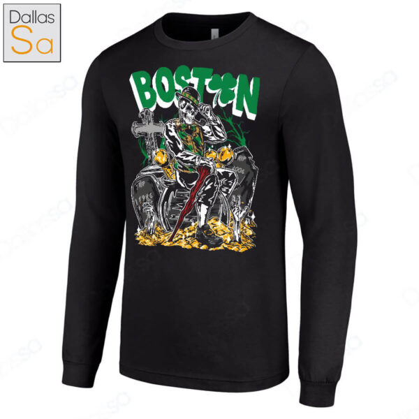 Vintage Skeleton Boston Black Long Sleeve T Shirt.jpg