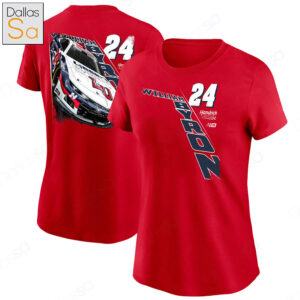 William Byron Hendrick Motorsports Team Collection Racing 2024 Ladies Boyfriend Shirt 1.jpg