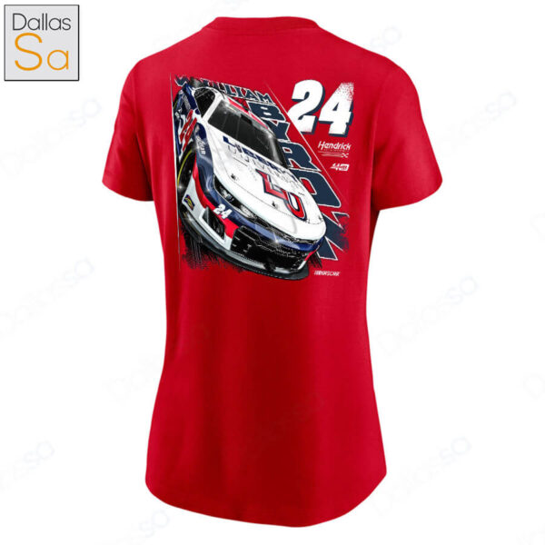 William Byron Hendrick Motorsports Team Collection Racing 2024 Ladies Boyfriend Shirt 2.jpg